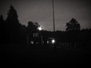 Konttila by night at full moon.