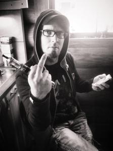 The ever-cheerful vocalist has arrived.