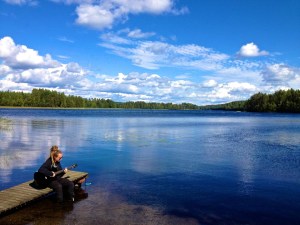 Usva, luring the fish.